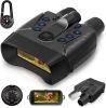 Professional 4K Night Vision Goggles - 58MP Full-Color Imaging, 16HR Battery Life, 64GB Card, Flashlight for Hunting, Camping