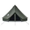 Canvas Bell Tent, 4 Seasons 13.12 ft Yurt Tent for Camping with Stove Jack, Canvas Breathable Holds up to 4 People with Zipped Detachable Floor