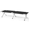 Portable Folding Camping Cot with Carrying Bag Army Black