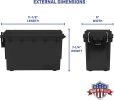 2629 Ammo Storage Box, Stackable .30 Cal Field Boxes, Water and Dust Resistant, Lockable Storage Box with Handle, Secures Hunting Gear, Supplies