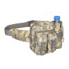 1pc Men's Adjustable Denim Camouflage Large Capacity Zipper Waist Bag Casual Trendy For Outdoor Travel Daily Commute